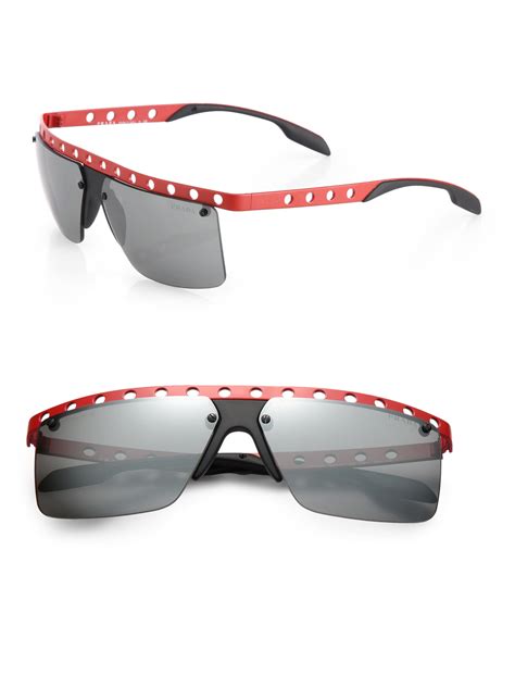 prada rectangle sunglasses men|prada sunglasses men rimless.